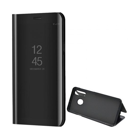 Samsung Galaxy A50 / A50s / A30s, Oldalra nyíló tok, hívás mutatóval, Smart View Cover, fekete (utángyártott)