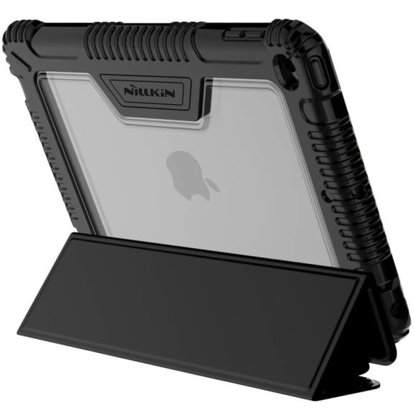 Apple iPad Mini 4 / iPad Mini (2019), mappa tok, közepesen ütésálló, Smart Case, Nillkin, fekete