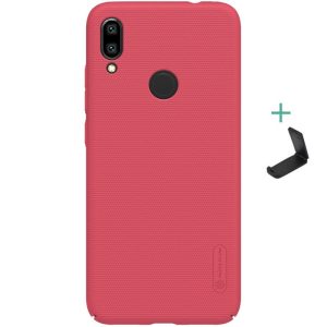 Xiaomi Redmi Note 7 / Note 7 Pro, Műanyag hátlap védőtok, stand, Nillkin Super Frosted, piros