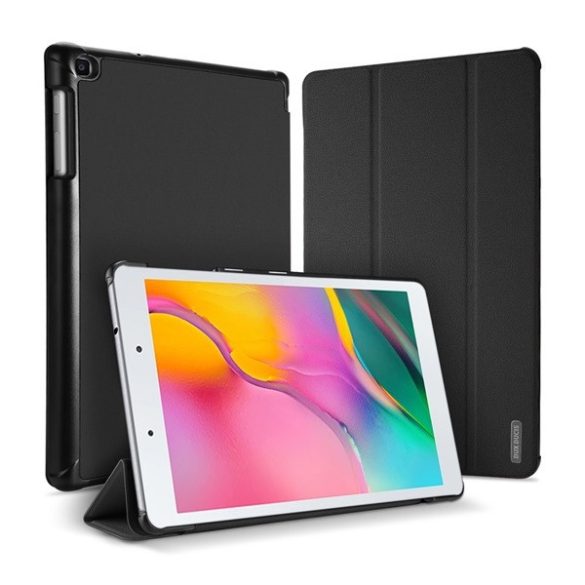 Samsung Galaxy Tab A 8.0 (2019) SM-T290 / T295, mappa tok, Trifold, Dux Ducis Domo, fekete