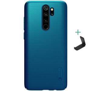 Xiaomi Redmi Note 8 Pro, Műanyag hátlap védőtok, stand, Nillkin Super Frosted, zöldes-kék