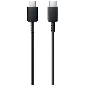 USB Type-C töltő- és adatkábel, USB Type-C, 100 cm, 5000 mA, gyorstöltés, Samsung, fekete, gyári, 