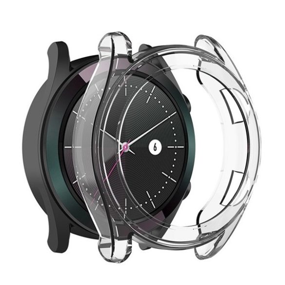 Huawei Watch GT2 (42 mm), Szilikon védőkeret, szíj nélkül, átlátszó