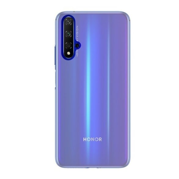 Huawei Honor 20 / 20S / Nova 5T, Műanyag hátlap védőtok, gumírozott, áttetsző