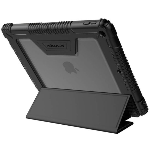 Apple iPad 10.2 (2019 / 2020 / 2021), mappa tok, közepesen ütésálló, Apple Pencil tartóval, Smart Case, Nillkin, fekete