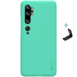 Xiaomi Mi Note 10 / 10 Pro, Műanyag hátlap védőtok, stand, Nillkin Super Frosted, menta