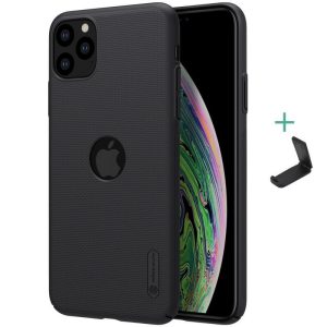 Apple iPhone 11 Pro, Műanyag hátlap védőtok, stand, Nillkin Super Frosted, logo kivágással, fekete