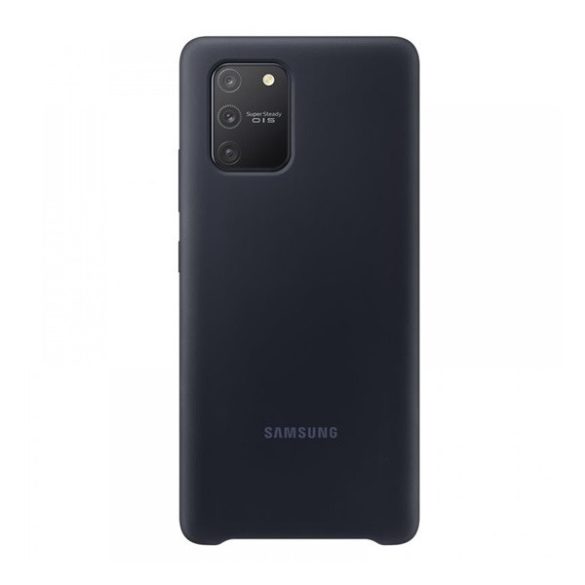 Samsung Galaxy S10 Lite SM-G770, Szilikon tok, fekete, gyári