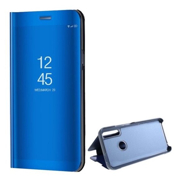 Huawei P Smart Z, Oldalra nyíló tok, hívás mutatóval, Smart View Cover, kék (utángyártott)