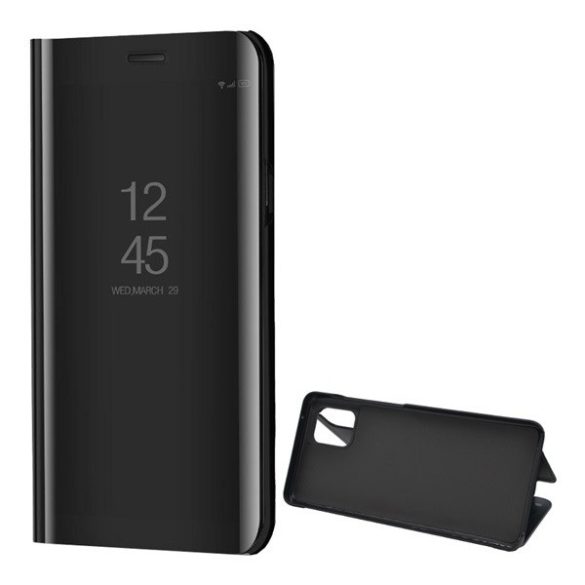 Samsung Galaxy Note 10 Lite SM-N770, Oldalra nyíló tok, hívás mutatóval, Smart View Cover, fekete (utángyártott)