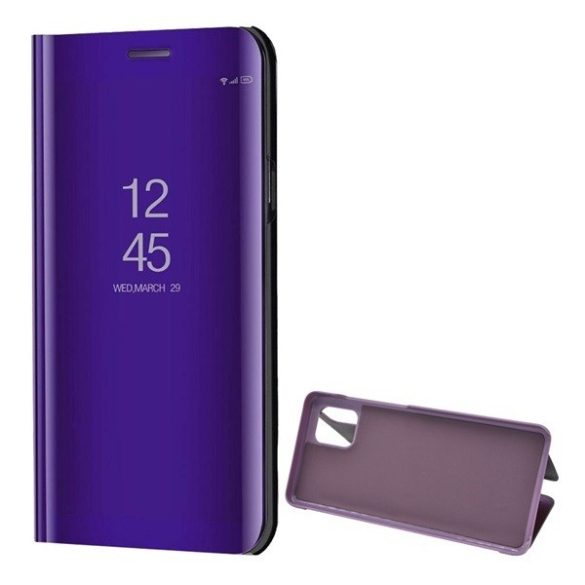 Samsung Galaxy Note 10 Lite SM-N770, Oldalra nyíló tok, hívás mutatóval, Smart View Cover, lila (utángyártott)