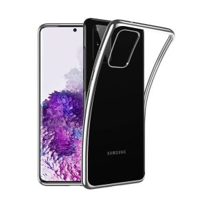 Samsung Galaxy S20 Plus / S20 Plus 5G SM-G985 / G986, Szilikon tok, ESR Essential Crown, átlátszó/ezüst