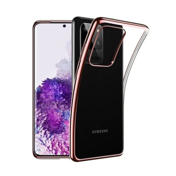 Samsung Galaxy S20 Ultra 5G SM-G988, Szilikon tok, ESR Essential Crown, átlátszó/vörösarany