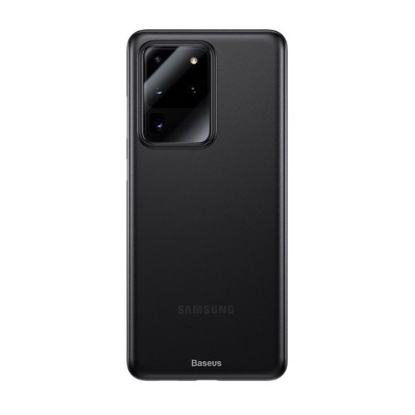 Samsung Galaxy S20 Ultra 5G SM-G988, Műanyag hátlap védőtok, ultravékony, Baseus Wing, fekete