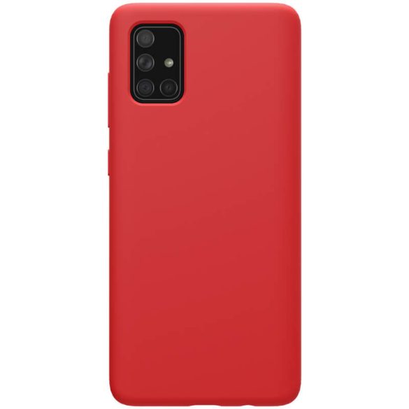 Samsung Galaxy A71 SM-A715F, Szilikon tok, gumírozott, Nillkin Flex Pure, piros