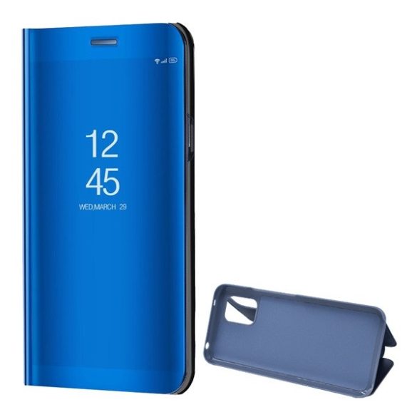 Xiaomi Mi 10 Lite 5G, Oldalra nyíló tok, hívás mutatóval, Smart View Cover, kék (utángyártott)