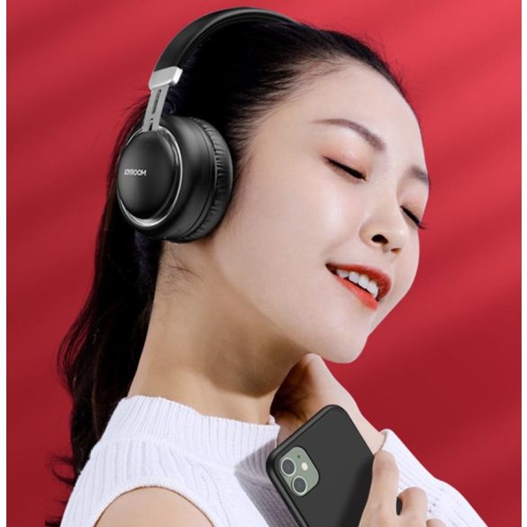 Bluetooth sztereó fejhallgató, v5.0, mikrofon, 3.5mm, hangerő szabályzó, teleszkópos fejpánt, Joyroom JR-HL1, fekete