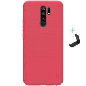 Xiaomi Redmi 9, Műanyag hátlap védőtok, stand, Nillkin Super Frosted, piros