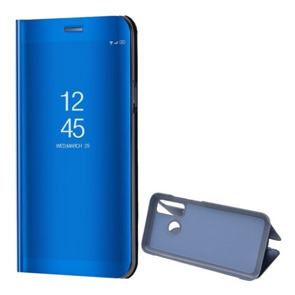 Huawei P Smart (2020), Oldalra nyíló tok, hívás mutatóval, Smart View Cover, kék (utángyártott)