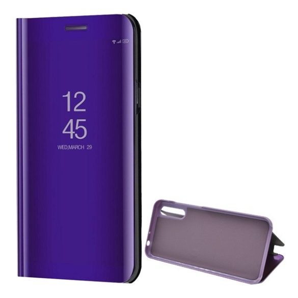 Huawei Y8p, Oldalra nyíló tok, hívás mutatóval, Smart View Cover, lila (utángyártott)