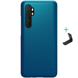 Xiaomi Mi Note 10 Lite, Műanyag hátlap védőtok, stand, Nillkin Super Frosted, zöldes-kék