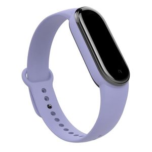 Xiaomi Mi Band 5 / Mi Band 6, szilikon pótszíj, állítható, lila