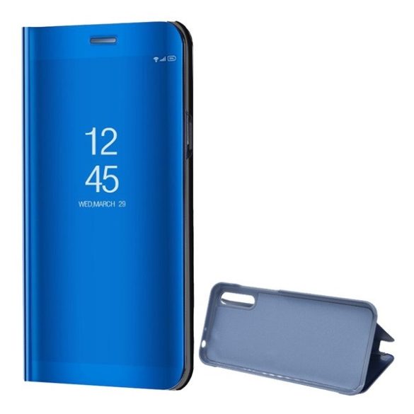 Huawei Y8p, Oldalra nyíló tok, hívás mutatóval, Smart View Cover, kék (utángyártott)