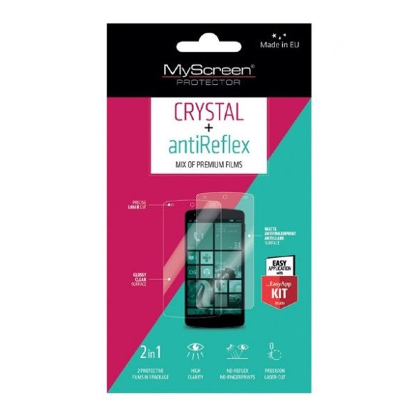 Samsung Galaxy A41 SM-A415F, Kijelzővédő fólia (az íves részre NEM hajlik rá!), MyScreen Protector Crystal+AntiReflex, Clear Prémium