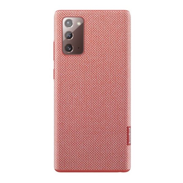 Samsung Galaxy Note 20 / 20 5G SM-N980 / N981, Műanyag hátlap védőtok, Alcantara textilbevonat, piros, gyári
