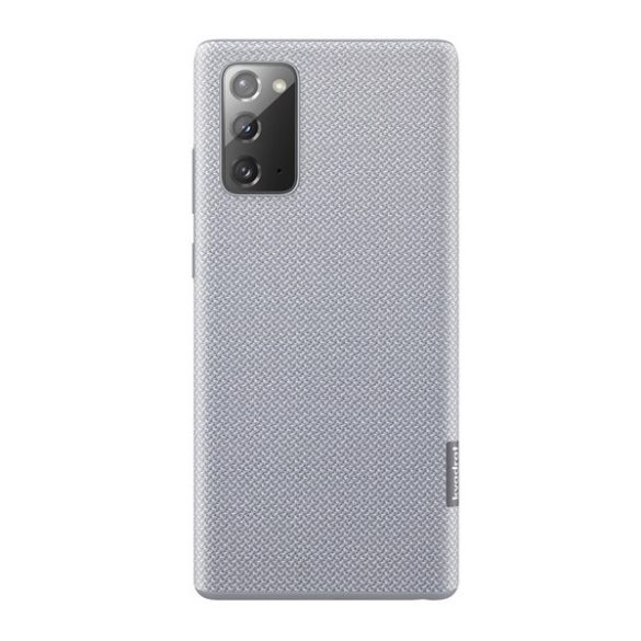 Samsung Galaxy Note 20 / 20 5G SM-N980 / N981, Műanyag hátlap védőtok, Alcantara textilbevonat, szürke, gyári