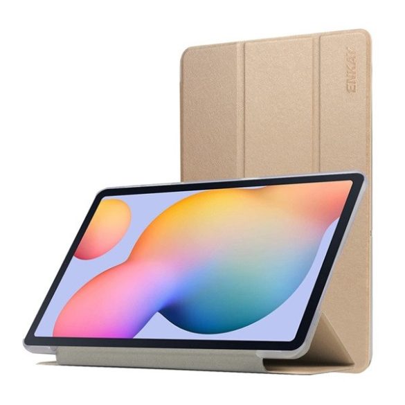 Samsung Galaxy Tab S6 Lite 10.4 (2020 / 2022 / 2024) SM-P610 / P615 / P613 / P619 / P620 / P625, mappa tok, Trifold, Enkay, arany