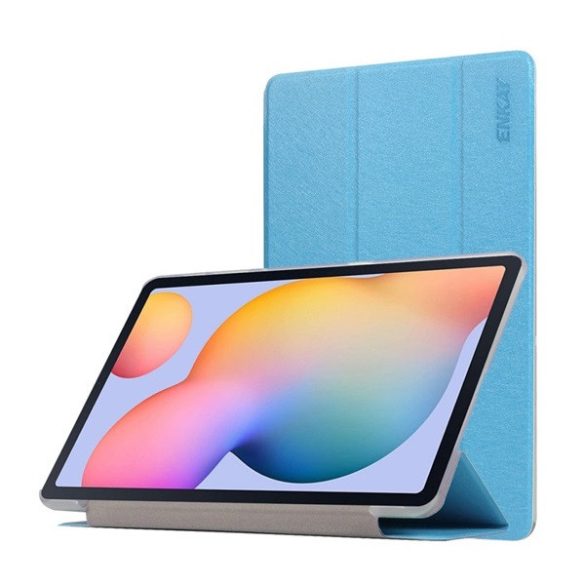 Samsung Galaxy Tab S6 Lite 10.4 (2020 / 2022 / 2024) SM-P610 / P615 / P613 / P619 / P620 / P625, mappa tok, Trifold, Enkay, világoskék