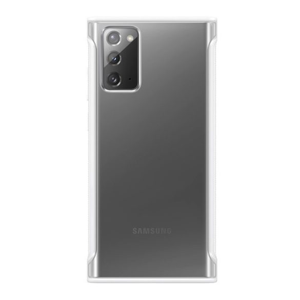 Samsung Galaxy Note 20 / 20 5G SM-N980 / N981, Műanyag hátlap védőtok, Clear Protective, gyári, átlátszó/fehér