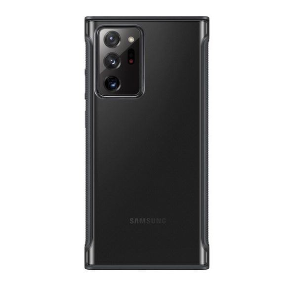 Samsung Galaxy Note 20 Ultra / 20 Ultra 5G SM-N985 / N986, Műanyag hátlap védőtok, Clear Protective, gyári, átlátszó/fekete