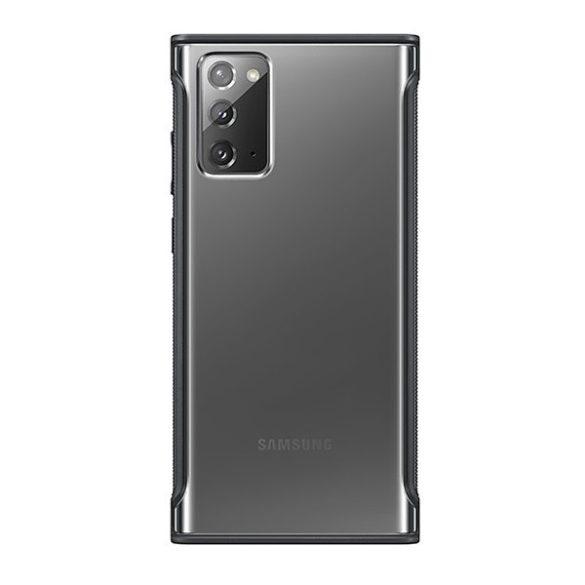 Samsung Galaxy Note 20 / 20 5G SM-N980 / N981, Műanyag hátlap védőtok, Clear Protective, gyári, átlátszó/fekete