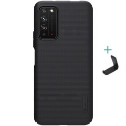  Huawei Honor X10 5G, Műanyag hátlap védőtok, stand, Nillkin Super Frosted, fekete