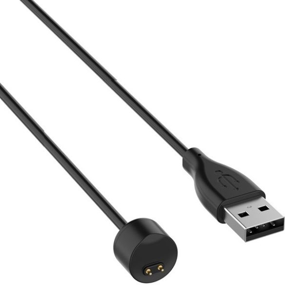 Xiaomi Mi Band 5 / Mi Band 6, töltő + kábel, USB, mágneses, 50 cm, fekete