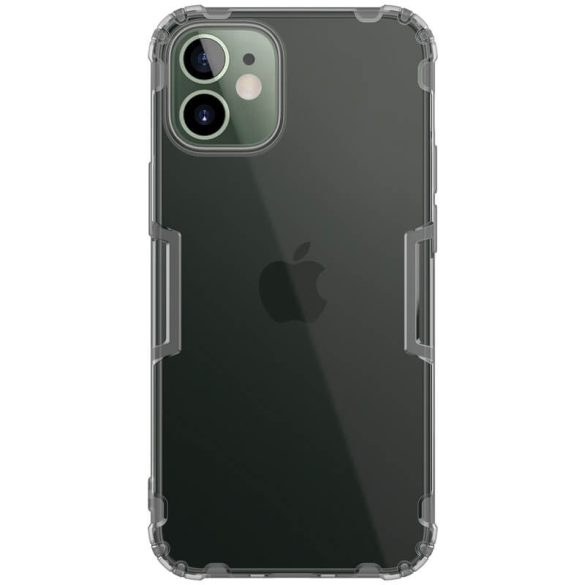 Apple iPhone 12 Mini, Szilikon tok, Nillkin Nature, ultravékony, szürke