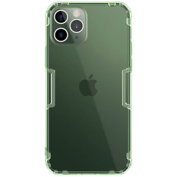 Apple iPhone 12 / 12 Pro, Szilikon tok, Nillkin Nature, ultravékony, zöld