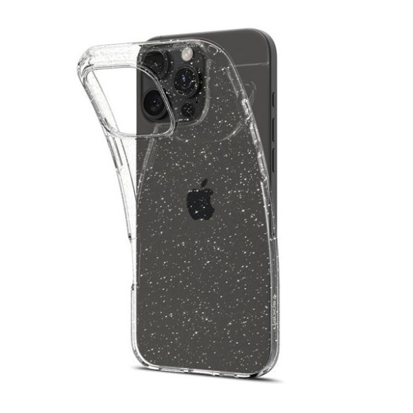 Apple iPhone 16 Pro Max, Szilikon tok, Spigen Liquid Crystal Glitter, átlátszó