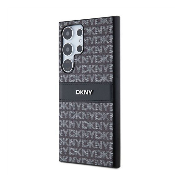 DKNY Repeat Pattern Tonal Stripe Samsung S24 Ultra hátlap tok, fekete