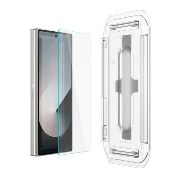 Samsung Galaxy Z Fold6 SM-F956B, Kijelzővédő fólia, ütésálló fólia az íves részre nem hajlik rá!), Tempered Glass (edzett üveg), tükröződésmentes, Előlapi kijelzőre, Spigen Ez Fit Anti-Reflection, Clear, 2 db / csomag