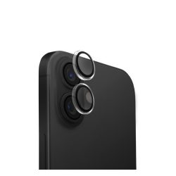   Apple iPhone 16 / 16 Plus, Kamera lencsevédő fólia, ütésálló fólia, Tempered Glass (edzett üveg), alumínium keret, Uniq Optix, Clear