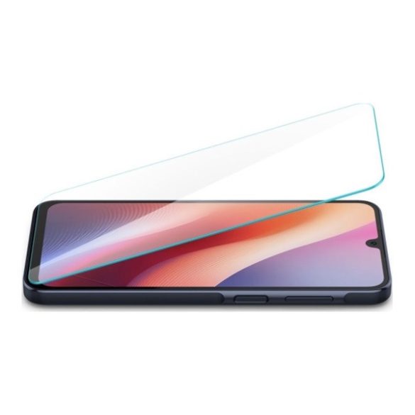 Samsung Galaxy A16 4G / A16 5G SM-A165F / A166B, Kijelzővédő fólia, (az íves részre NEM hajlik rá!), Tempered Glass (edzett üveg), Spigen Glastr Slim, Clear, 2 db / csomag