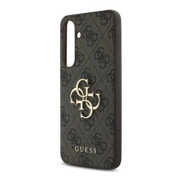 Guess 4G Big Metal Logo Samsung Galaxy S24 FE hátlap tok, barna