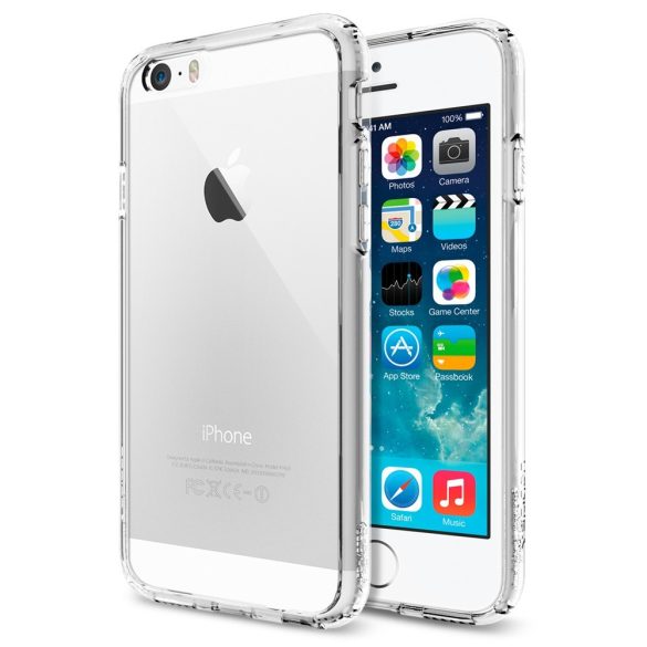 Apple iPhone 6 / 6S, Műanyag hátlap védőtok + szilikon keret, Spigen Ultra Hybrid, átlátszó
