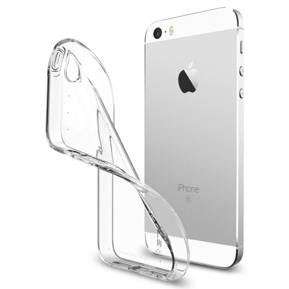 Apple iPhone 5 / 5S / SE, Szilikon tok, Spigen Liquid Air Armor, átlátszó