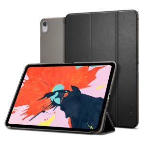 Apple iPad Pro 12.9 (2018), mappa tok, Smart Case, Spigen Smart Fold, fekete