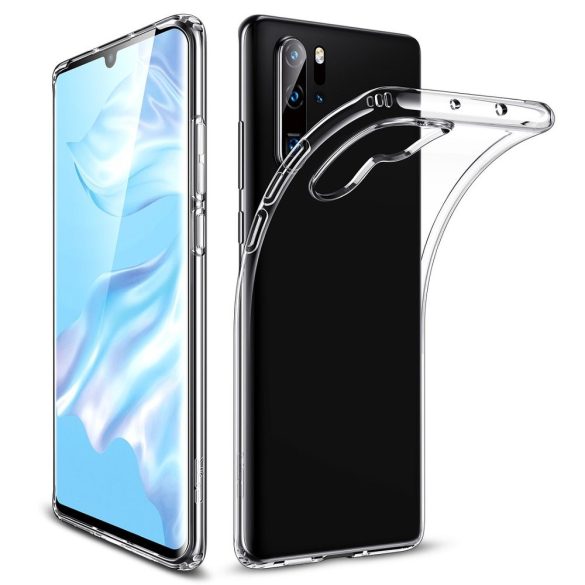 Huawei P30 Pro, Szilikon tok, ultravékony, közepesen ütésálló, légpárnás sarok, ESR Essential Zero, átlátszó