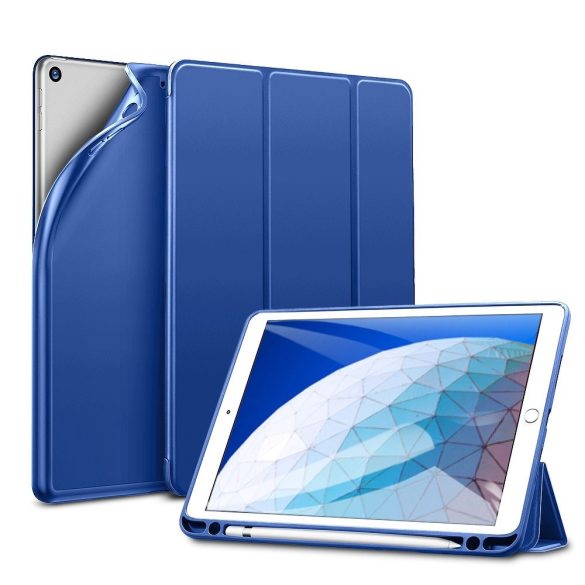 Apple iPad Pro 10.5 (2017) / iPad Air (2019), mappa tok, Apple Pencil tartóval, Smart Case, ESR Rebound, kék